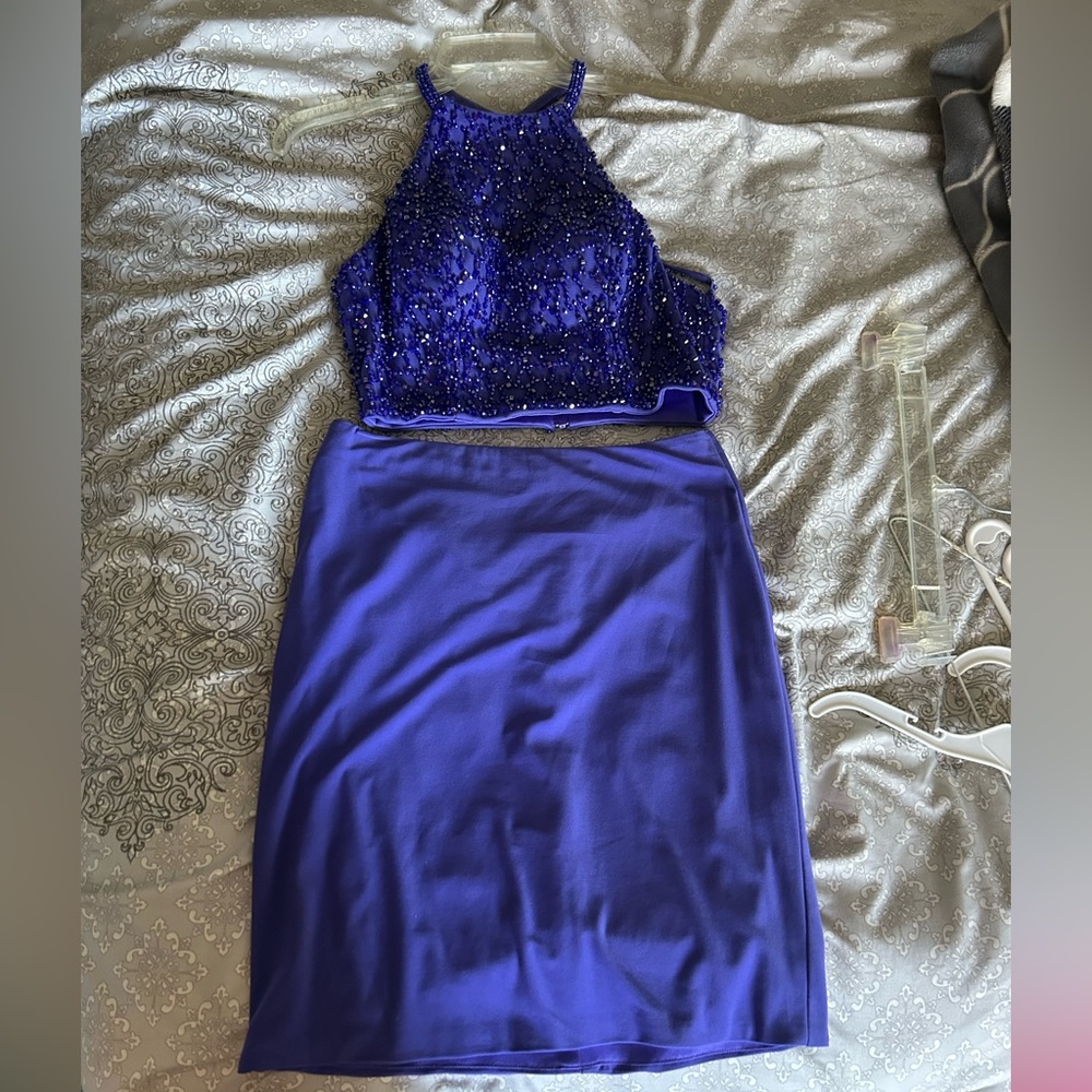 Homecoming or formal dress. Two piece. Halter top.